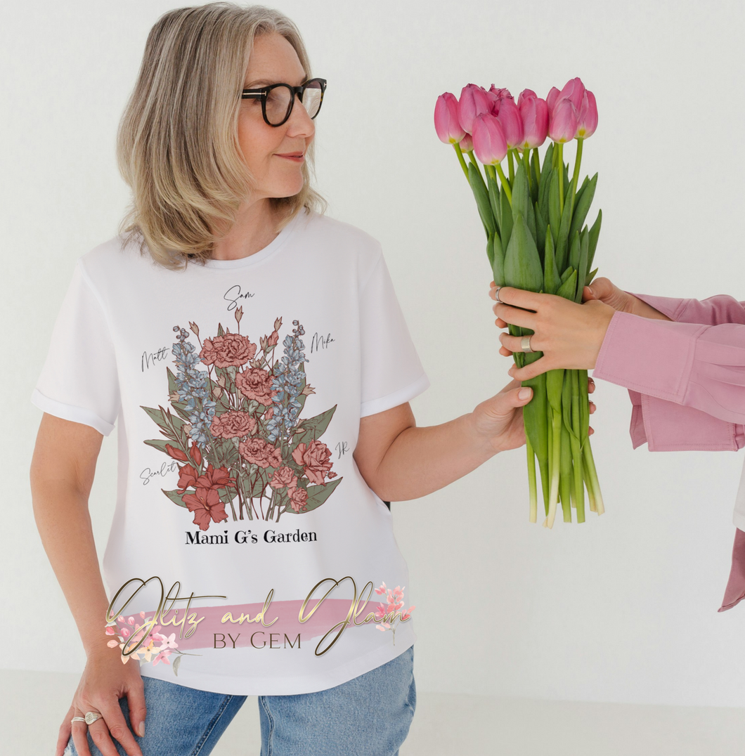 Birth Flower Bouquet Shirts-Customizable