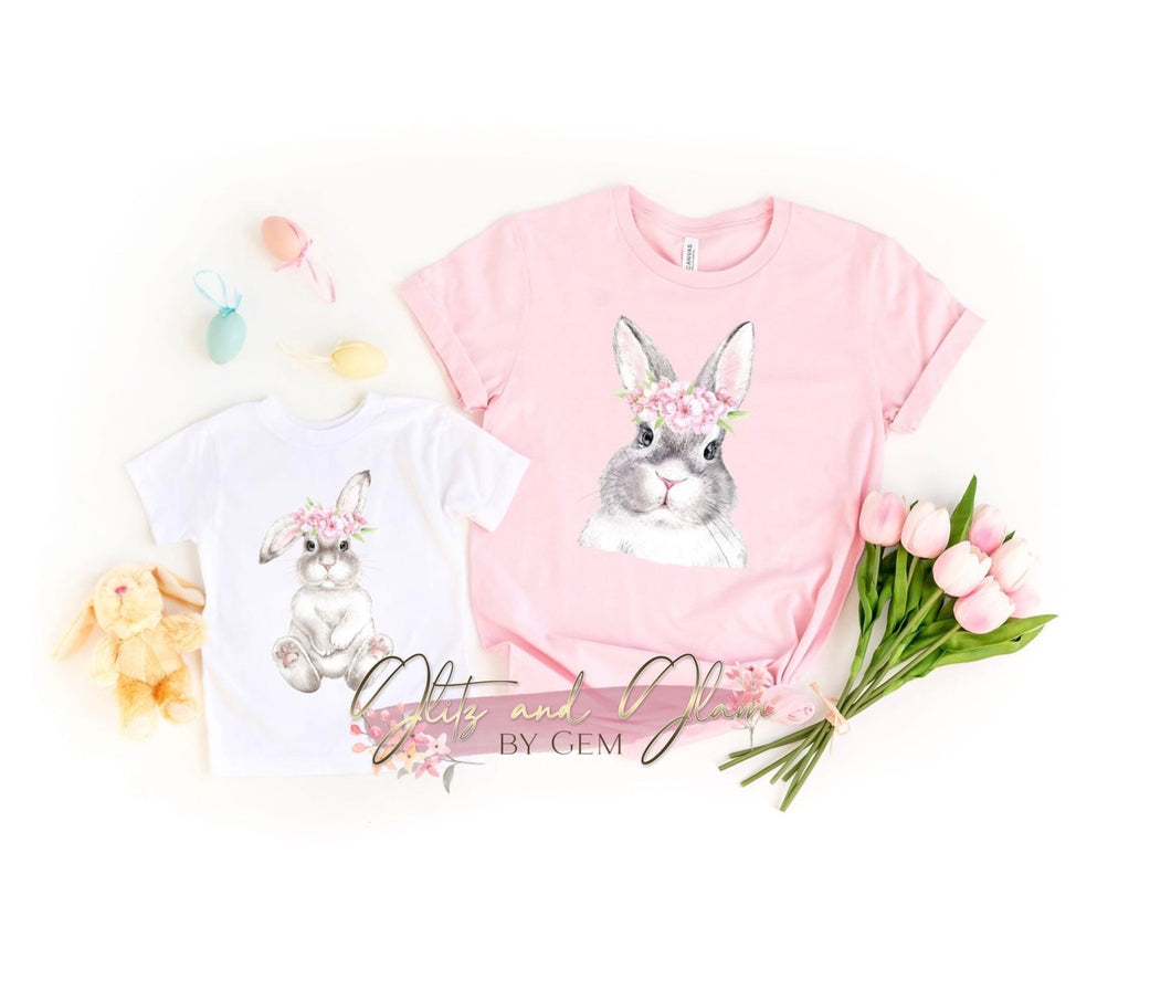 Bunny w/ flowers