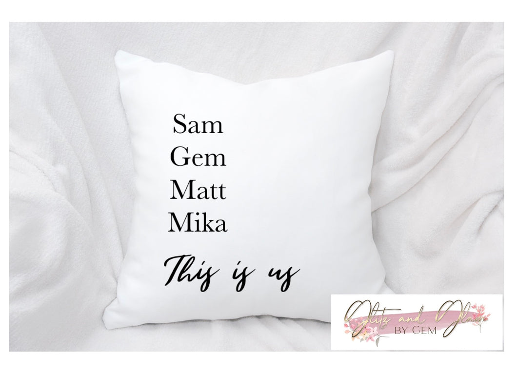 “This is us” Personalized Sublimation Pillowcase cover