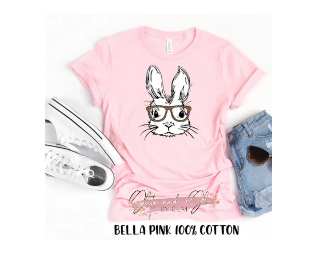 White bunny w/ glasses
